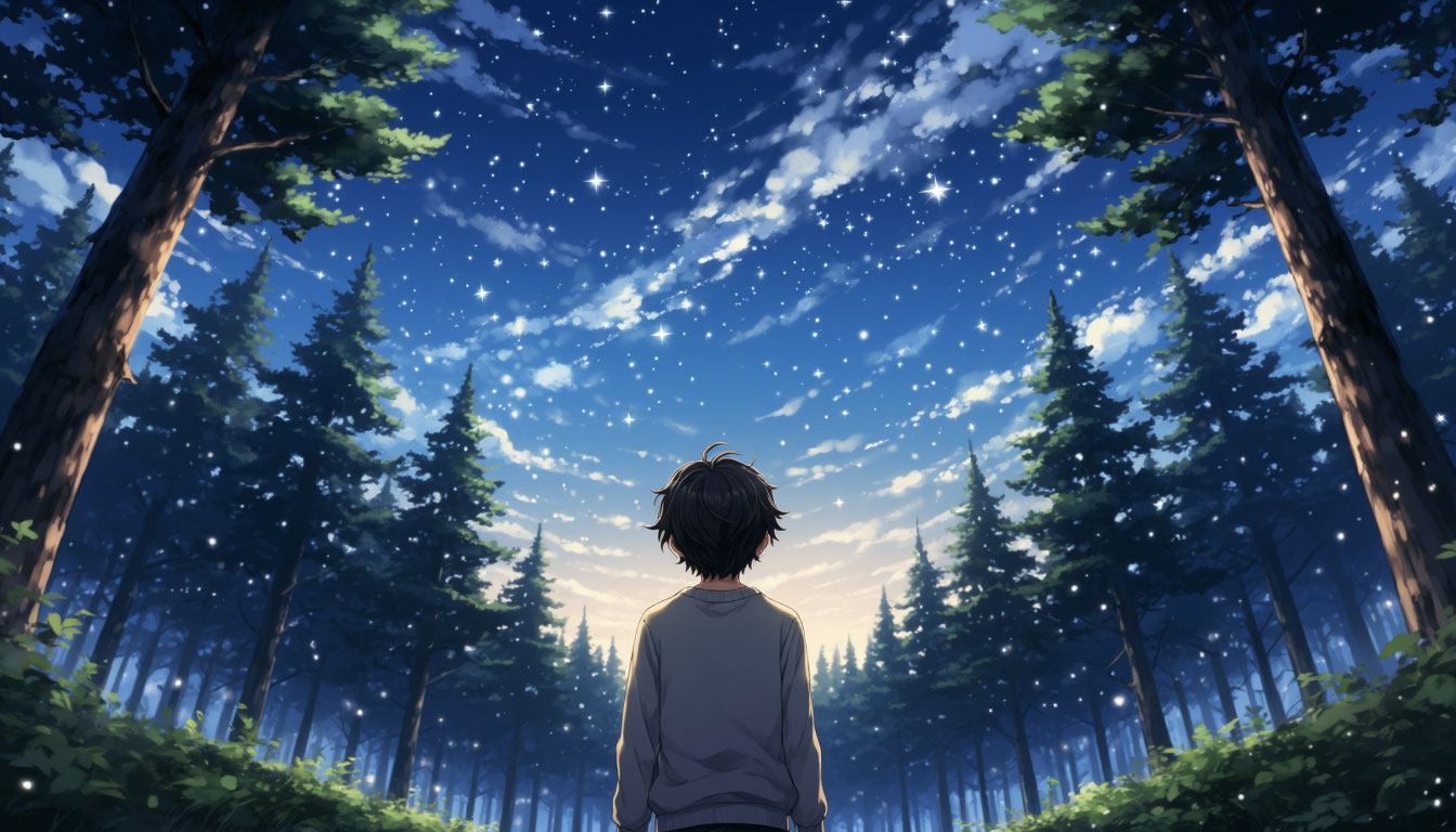 Иллюстрация к стихотворению "Когда все спят"